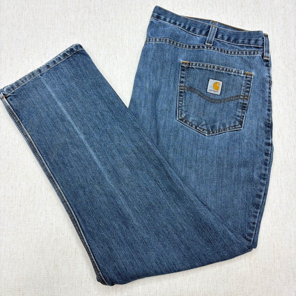 Carhartt Mens 46x32 Straight Traditional Fit Jeans Blue Denim 101496-420 Medium